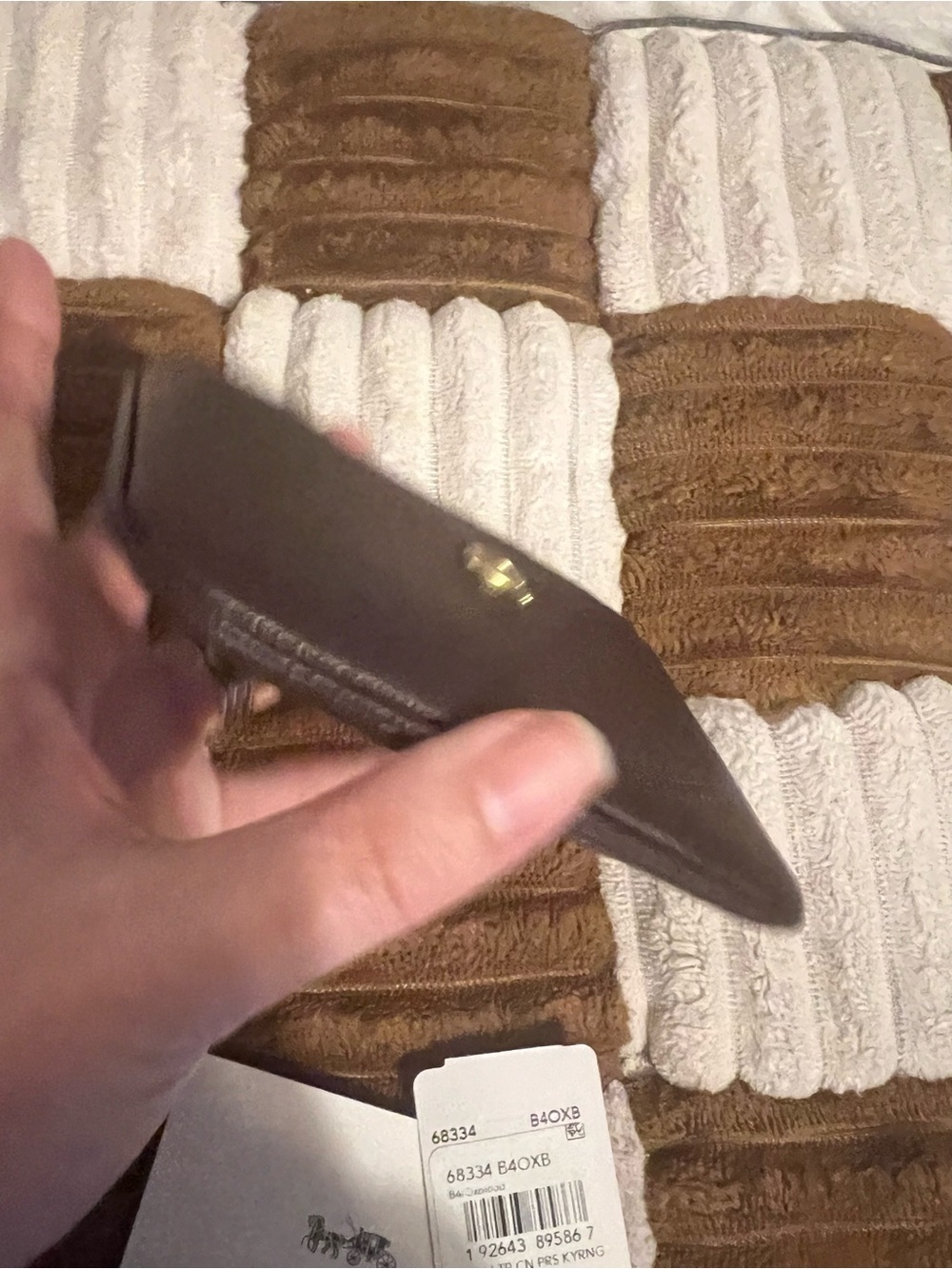 Coach Grained Leather Card/Key Pouch in Oxblood NWTS! - Picture 5 of 8
